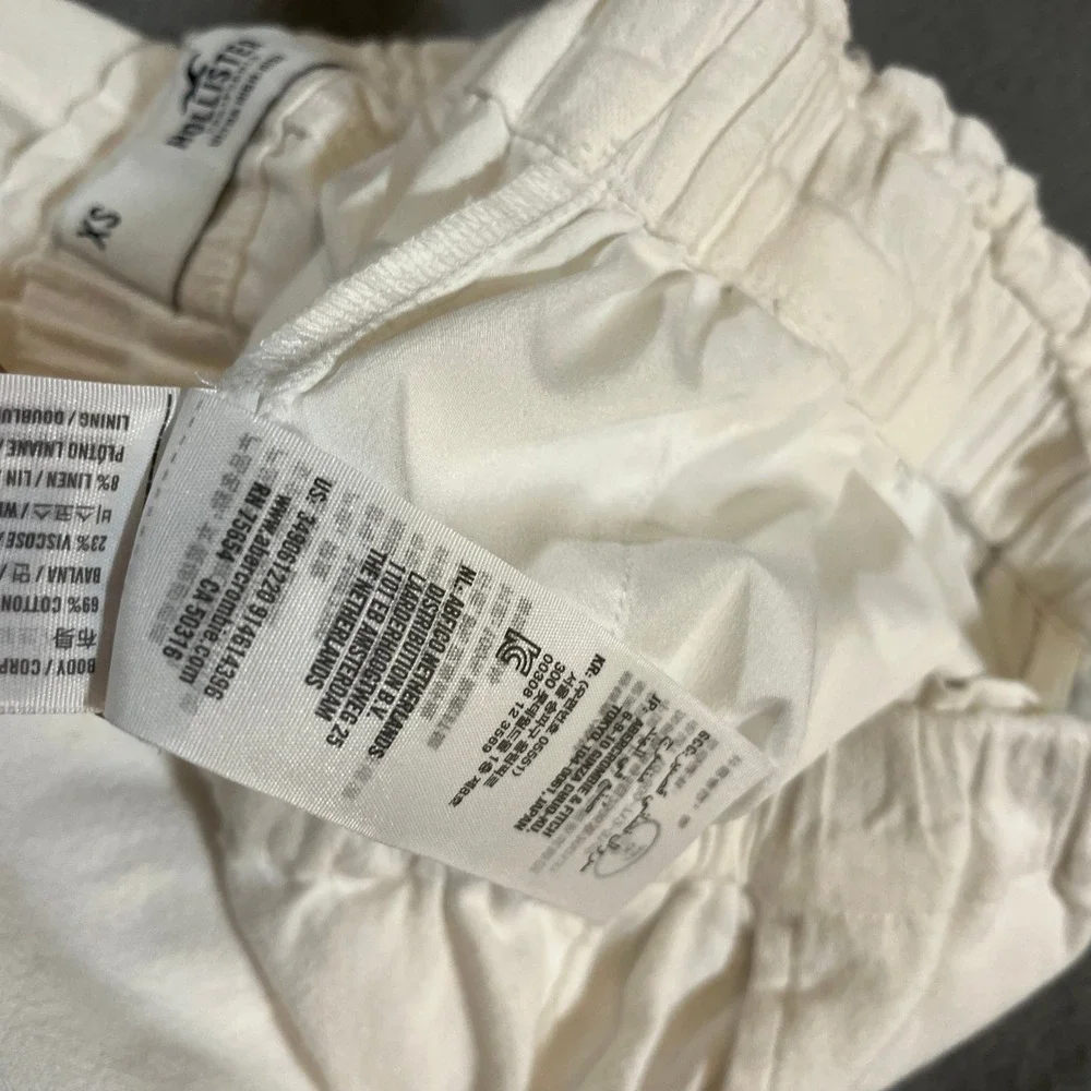 Hollister White Ultra High Rise Linen Shorts Women's XS Summer Blend - Picture 4 of 8